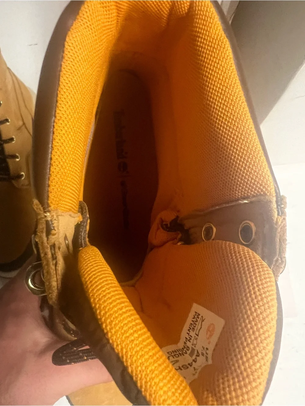 Timberland Men's Wheat and Dark Brown Lace-Up Work Boots